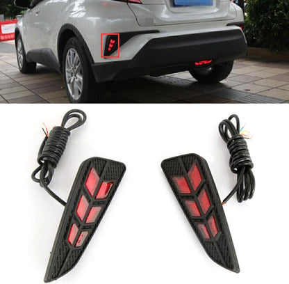 ya 4 8.8 pair LED Rear Bumper Reflector Brake Tail Light Lamp For 2018 for Toyota C-HR CHR