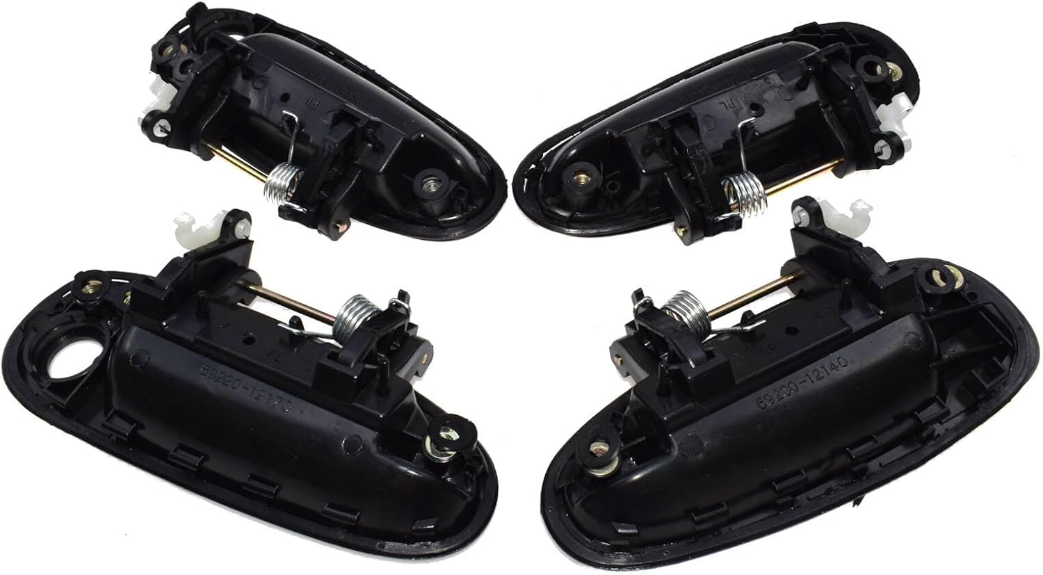 ya 2 8.15 for Toyota for Corolla 93-97 Outside Door Handle Front Rear Left Right Black 4Pcs