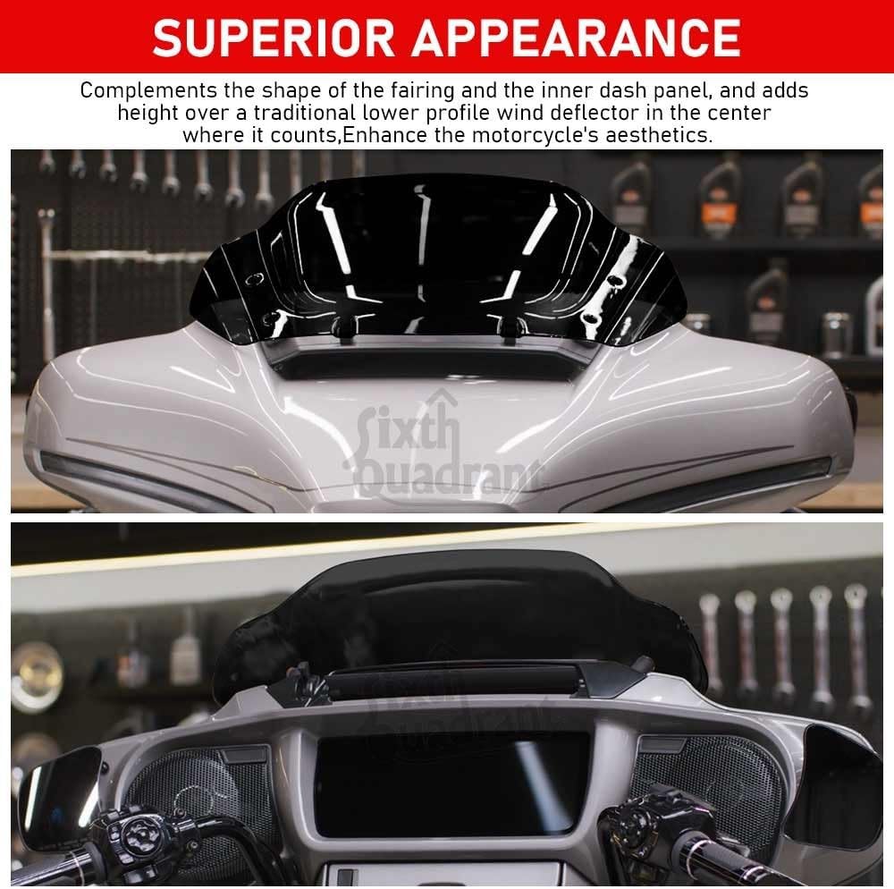 ya 23 10.7 baidi 10 Motorcycle Front Windshield for Harley Street Glide FLHX/I Models 23 -Later