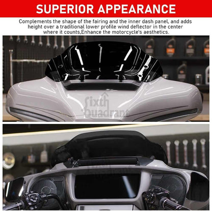 ya 23 10.7 baidi 10 Motorcycle Front Windshield for Harley Street Glide FLHX/I Models 23 -Later