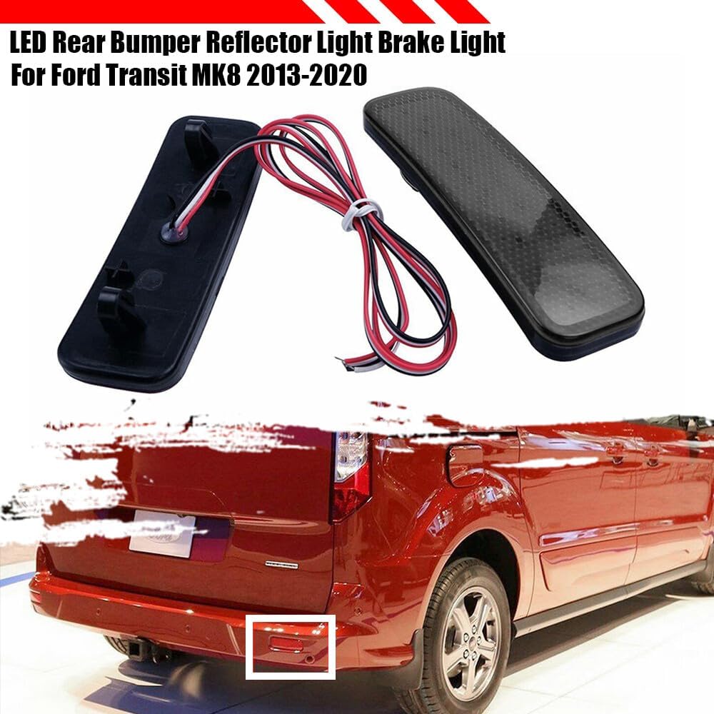 ya 13 9.15 baidi LED Rear Bumper Reflector Tail Light Lamp For for Ford Transit MK8 Connect 2013-2020