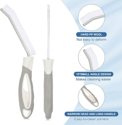 ya 26 10.21 baidi Hard Bristle Crevice Cleaning Brush, 6Pcs Gap Brush, Grey White