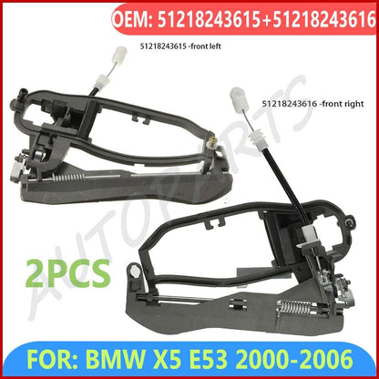 ya 5 8.24 baidi Left and Right Door Handle Brackets for BMW X5 E53 2000-06 51218243615 51218243616