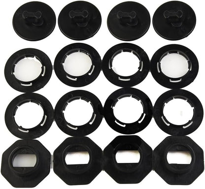ya 4 8.10 4 Set Universal Car Floor Mat Clips Retainer Carpet Fixing-Clamps Holders Black