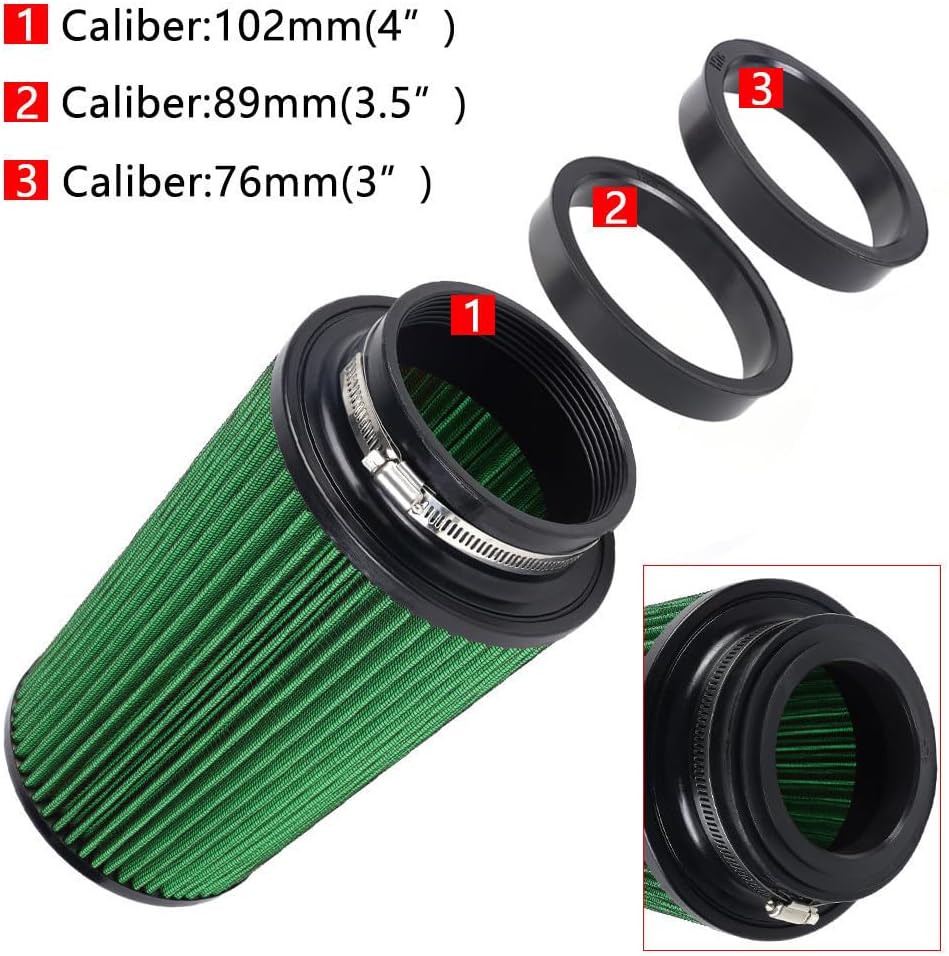 ya 13 9.15 baidi 3, 3.5, 4, 10.5 Tall Green Per for MAN ce High Flow Cold Air Intake Air Filter