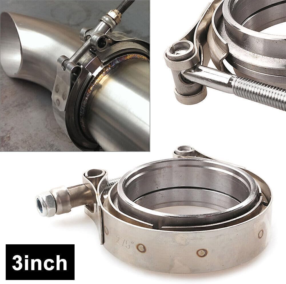 ya 4 8.14 3 Self Aligning Male/Female V-Band Vband Clamp CNC Stainless Steel Flange Kit