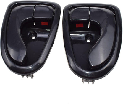ya 4 8.14 Pair of Interior Door Handles Black Left and Right for Hyundai Accent 2000-2006