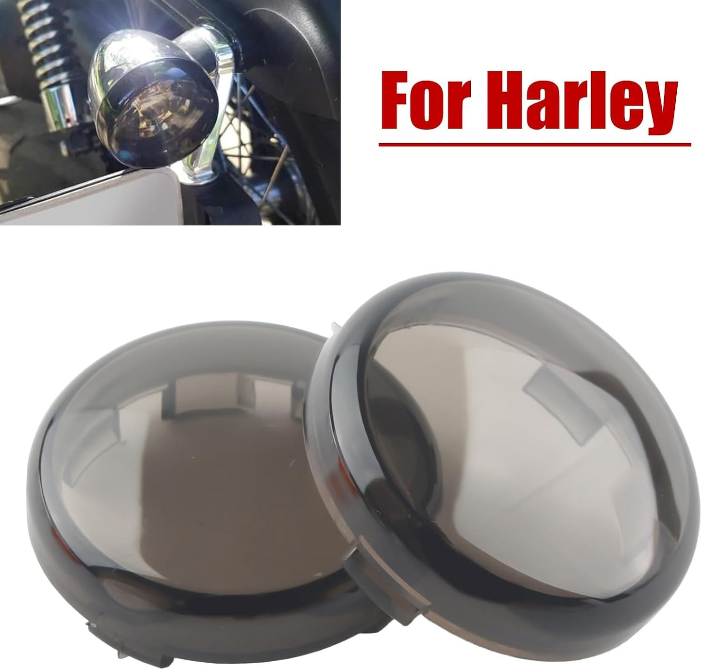 ya 2 8.15 Smoke Turn Signal Light Lens Covers for Harley Touring Electra Road Glide Dyna