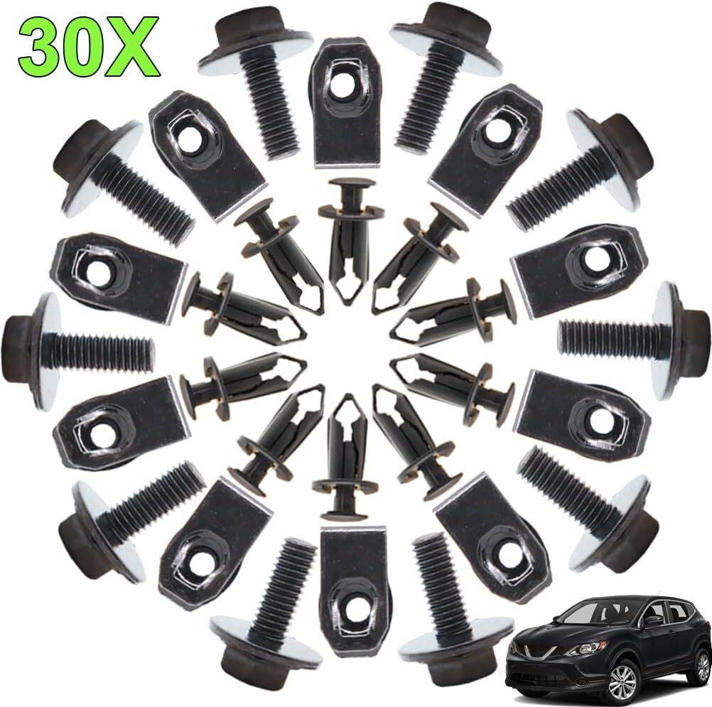 ya 6 8.24 baidi 30 for Nissan QASHQAI AUTOMOTIVE UNDERRIDE GUARD MOUNTING CLIPS CLIP SET