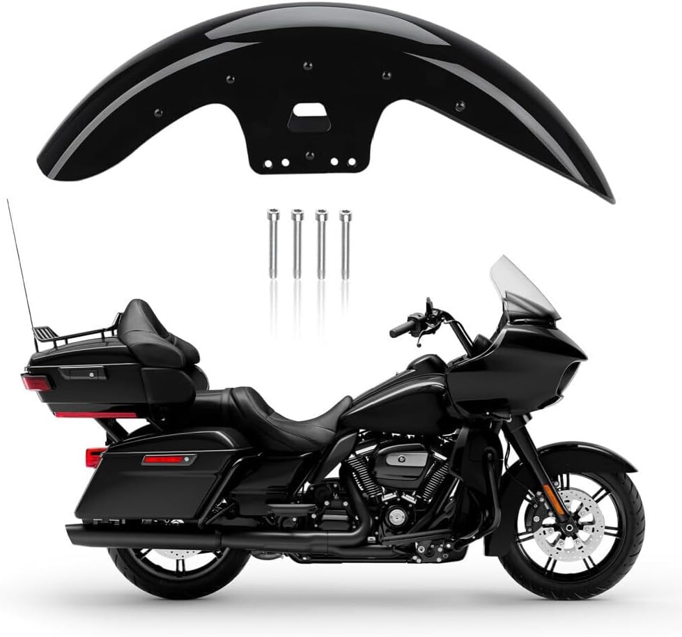 ya 23 10.7 baidi Gloss Black 19 Wheel Wrap Front Fender for Harley Road Electra Glide Road King