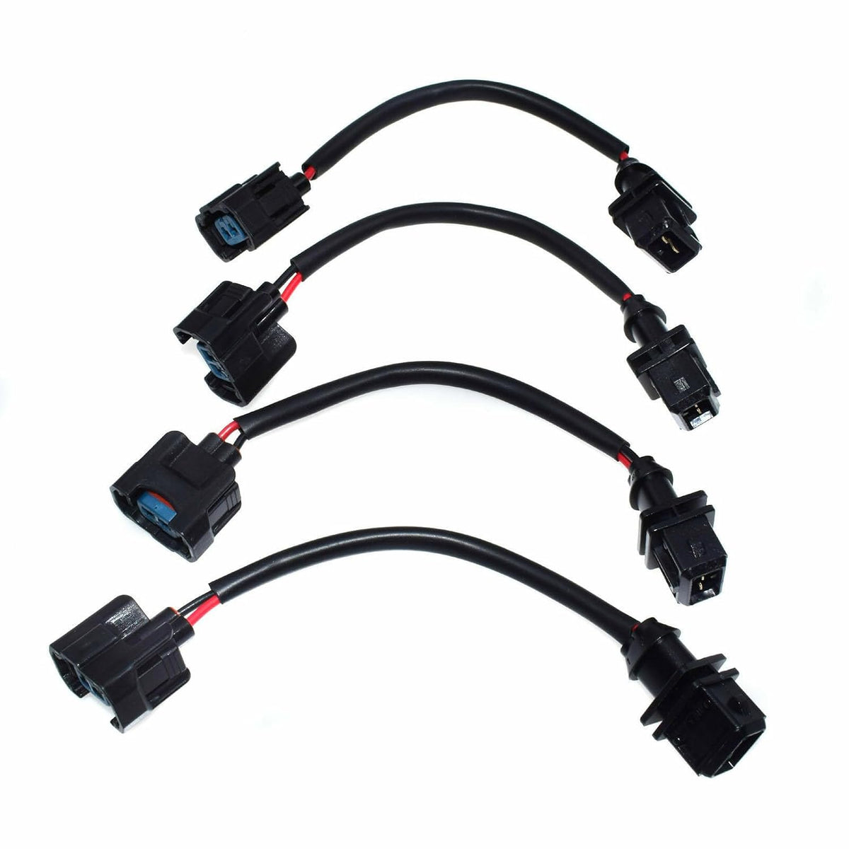 ya 4 8.8.2 4pcs 1 2 Fuel Injector Conversion Jumper Wiring Harness Plug Adapter for Honda 