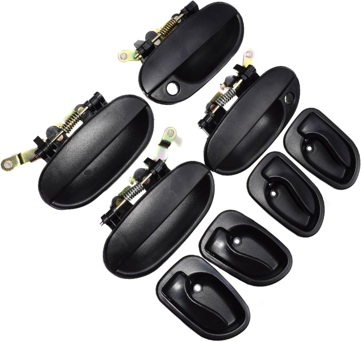ya 14 9.20 zhengce 8 Piece Black and White Door Handle Control Set for Modern Accent 1995-99 8-1
