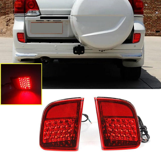 ya 4 8.8 for Toyota Land Cruiser 08-15 LED Rear Bumper Reflector Brake Driver Fog Light 