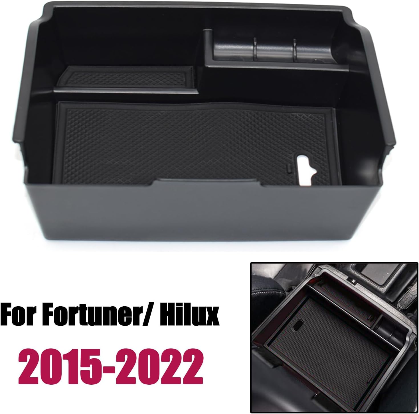 ya 4 8.24 baidi for Toyota Fortuner Hilux 2015-2024 Car Armrest Storage Box Center Console Tray