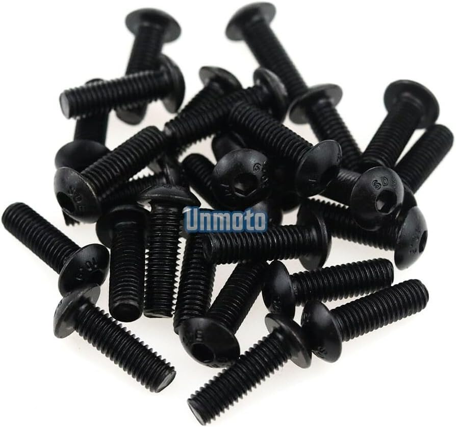 ya 23 10.7 baidi Black Fairing Bolt Kit body screws Clips for Kawasaki ZX6R 2005-2006