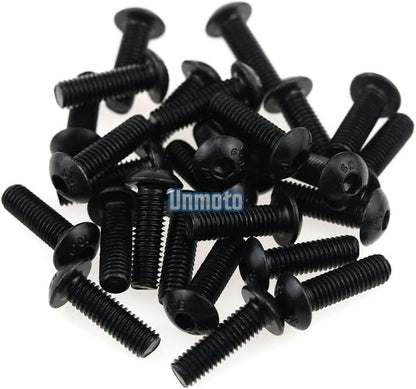 ya 23 10.7 baidi Black Fairing Bolt Kit body screws Clips for Kawasaki ZX6R 2005-2006