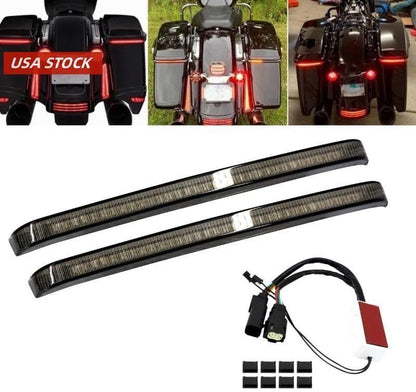 ya 13 9.15 baidi Saddlebag Tail Light LED Running Brake Flow Turn Signal Lamp Fit for Harley 14+