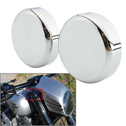ya 6 8.14 Chrome Upper Fork Stem Nut Cap Covers for Harley SOFTAIL Street BOB 2018-2020