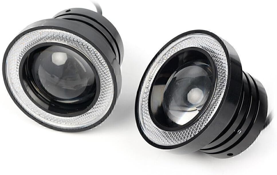 ya 2 8.15 2 LED daytime running fog lights projector, blue angel vision ring light bulb 2.5