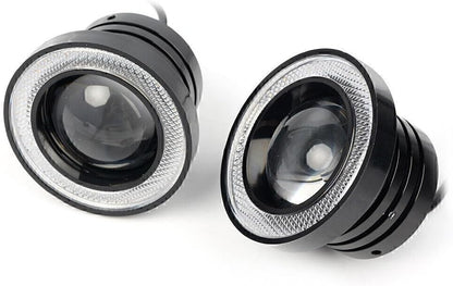 ya 2 8.15 2 LED daytime running fog lights projector, blue angel vision ring light bulb 2.5