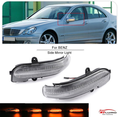 ya 4 8.10 For 2001-2007 for Benz C-Class Sequential LED Side Mirror Turn Signal Lights 