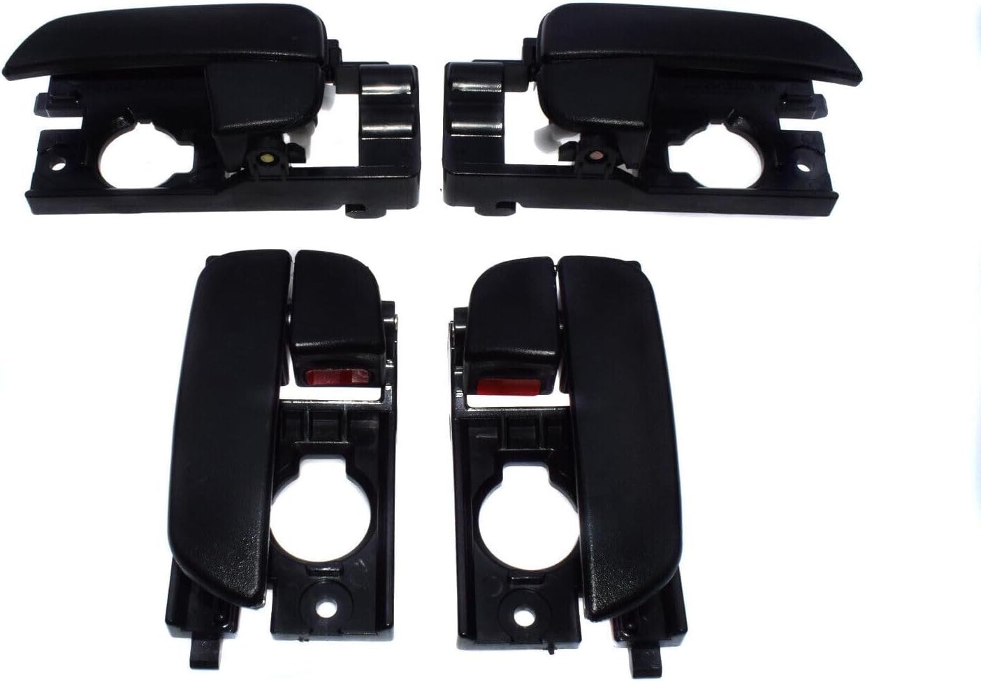 ya 4 8.8.2 Black Set 4pcs Front and Rear LH RH Interior Door Handles 2007-2011 for Hyundai Accent 