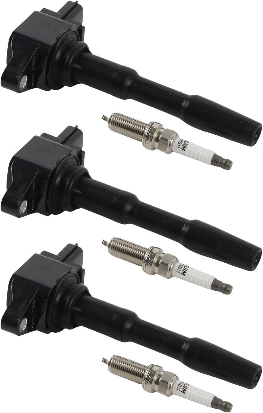 ya 9 10.24 3 Ignition Coils+ 3 Iridium Spark Plugs for Smart Fortwo 2016-2017 UF808+91121