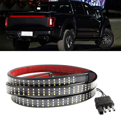 ya 4 8.10 60 Triple Row Truck Tailgate Light Bar LED Strip Reverse Brake Turn Signal