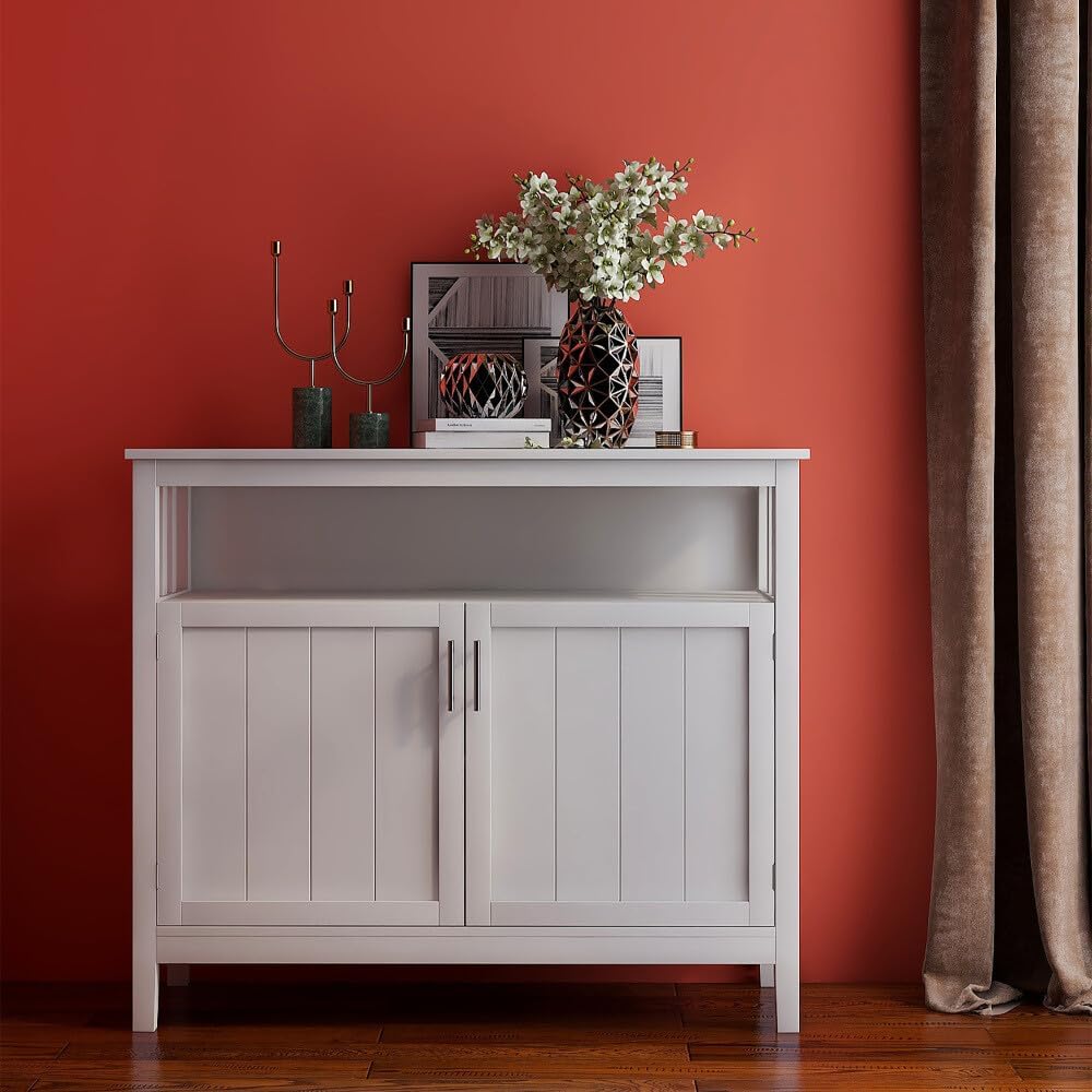 ya 28 10.13 baidi Storage Sideboard & Buffet Server White Cabinet for Kitchen/Living room