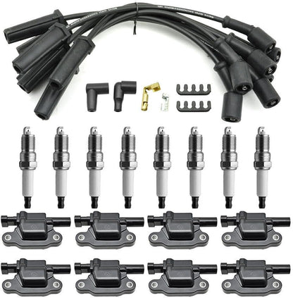 ya 23 10.7 baidi 8-pack UF413 ignition coils and 41-962 spark plugs and spark plug wires for Chevrolet -