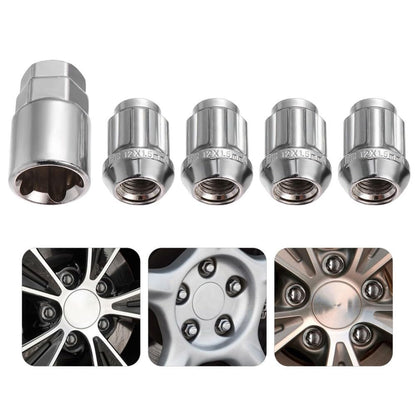 ya 8 8.24 baidi 4pcs Universal Wheel Lock Lug Nuts Anti Theft Locking Nuts with 1pc Sleeve