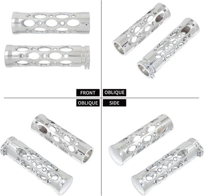 ya 11 9.14 baidiChrome Hollow 1 25mm Handlebar Hand Grips for Harley Touring Softail Sportster
