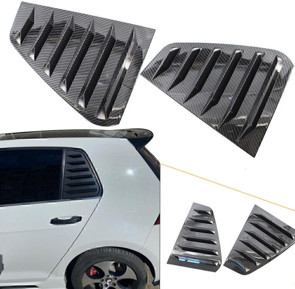 ya 4 8.14 Rear Triangular Window Louvers Scoop Fit for VW for Golf 7 Carbon Fiber Style