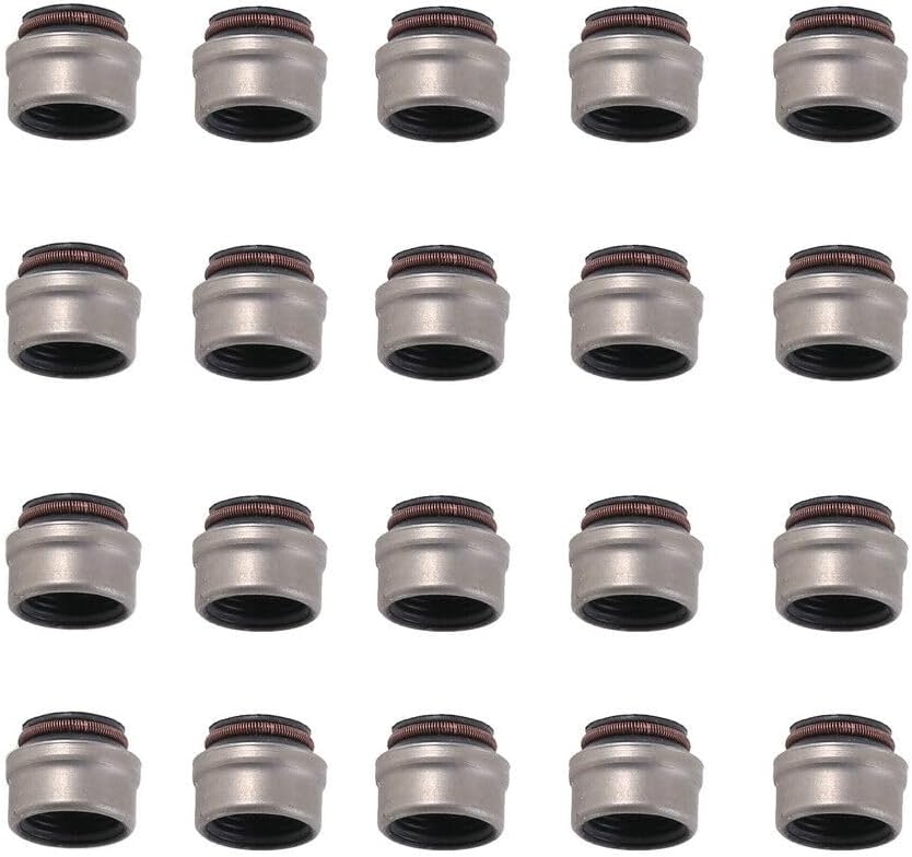 ya 10 9.16 baidi 20Pcs 6mm Valve Stem Seals for VW for Audi for Skoda for SEAT 1.8 1.8T 2.5 20V