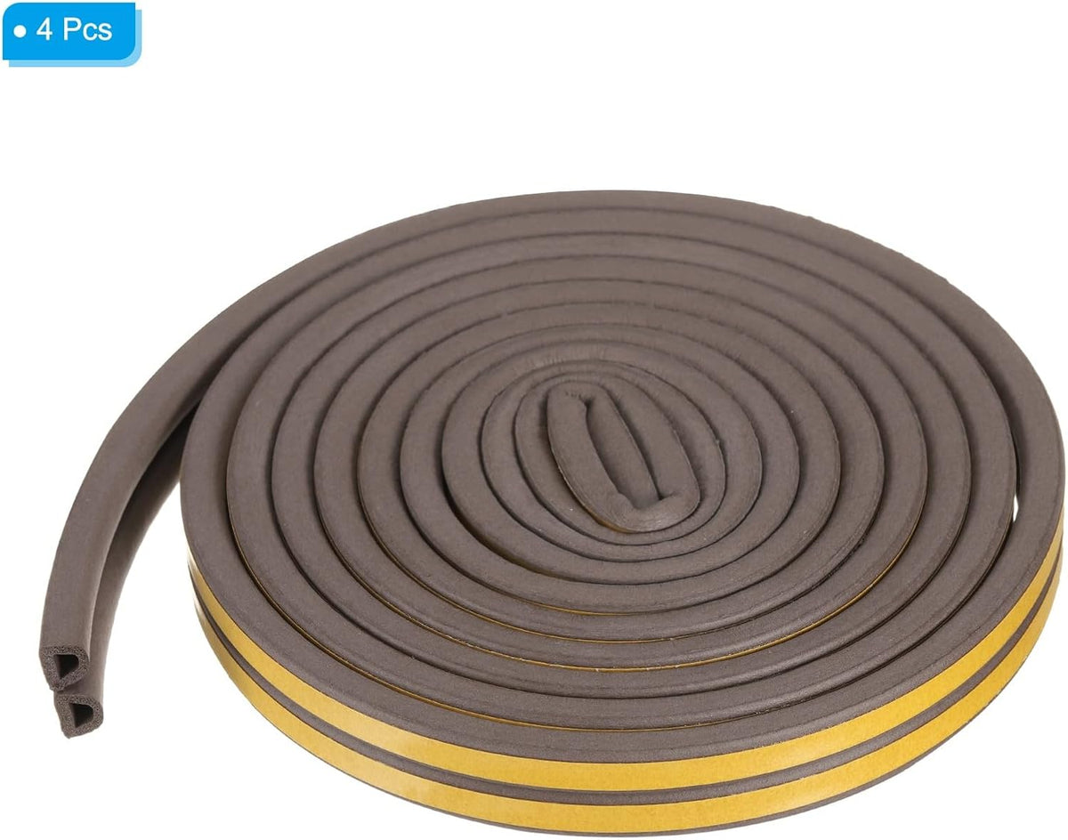 ya 26 10.21 baidi 4 Rolls 19.7Ft 7/20W x 5/16T EPDM Weather Stripping Door Seal, Brown