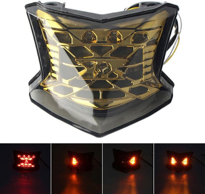 ya 4 8.8.2 Rear Taillight Brake Turn signal Lamp Fit for Kawasaki Z900 / Z650 ABS 17-2018 Gold