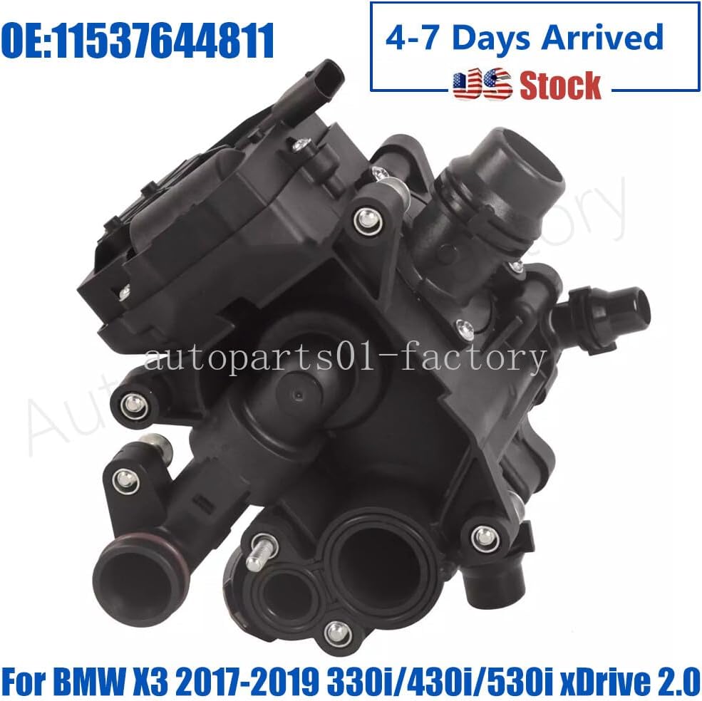 ya 2 8.15 11537644811 Engine Coolant Thermostat for BMW X3 17-19 330i/430i/530i xDrive2.0L