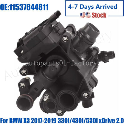 ya 2 8.15 11537644811 Engine Coolant Thermostat for BMW X3 17-19 330i/430i/530i xDrive2.0L