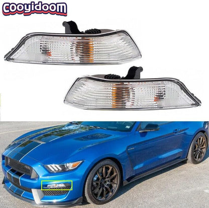 ya 2 8.15 1 pair of front turn signal corner lights with bulbs suitable for 2015-2017 for Ford Mustang