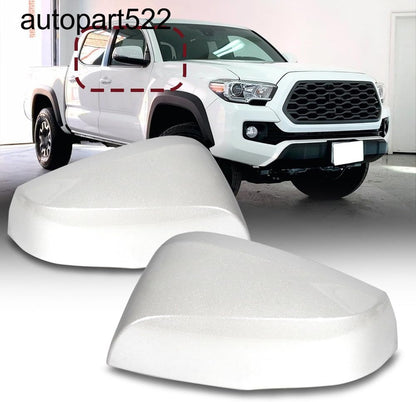 ya 11 9.14 baidifor Toyota Tacoma 2016-2021 Pair Pearl White Mirror Cover W/Turn Signal Cutout