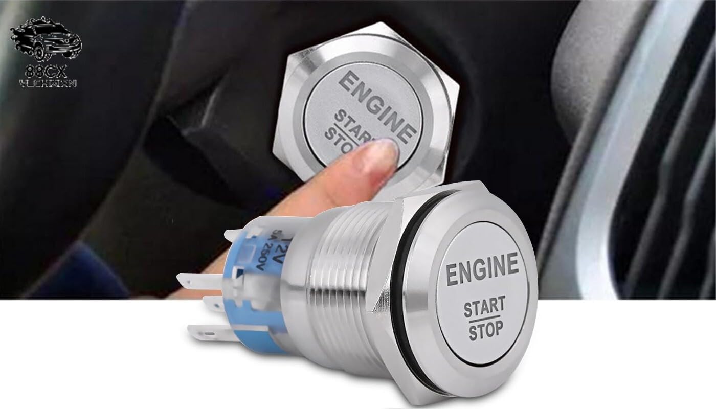 ya 8 8.24 baidi 12V DC LED Car Engine Start Stop Push Button Switch Ignition Starter Switch Univ