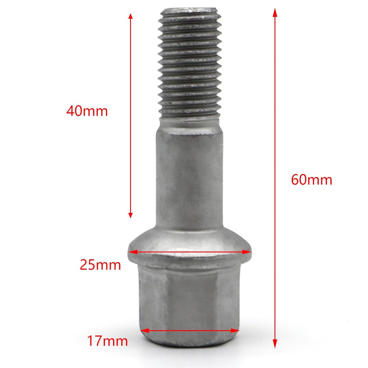 ya 10 9.16 baidi 5Pcs Car M12X1.5 Wheel Bolts Car Lug Nuts 60MM Parts for Mercedes-Benz R129 R170