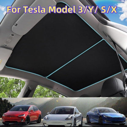 ya 7 8.24 baidi Panoramic Roof Sunshade Sun Visor Shield Shade Mesh Roof for Tesla for Model 3 Y S X