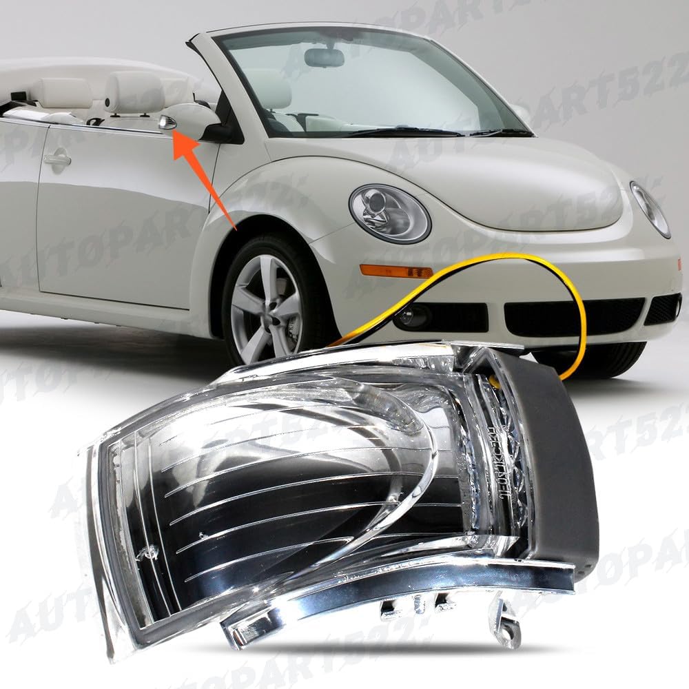 ya 11 9.14 baidiRight LED Turn Signal Side Mirror Light Lamp Blinkers for VW Beetle 2006-2009