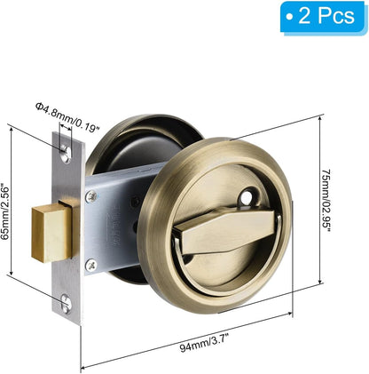 ya 26 10.21 baidi 2 Pack 4.9mm Round essed Pull Handle Knob, Hidden Handle Knob, Bronze