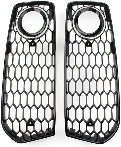 ya 2 8.15 Honeycomb front bumper fog light grille protective cover suitable for Audi A5 S5 B8 RS5 08-12