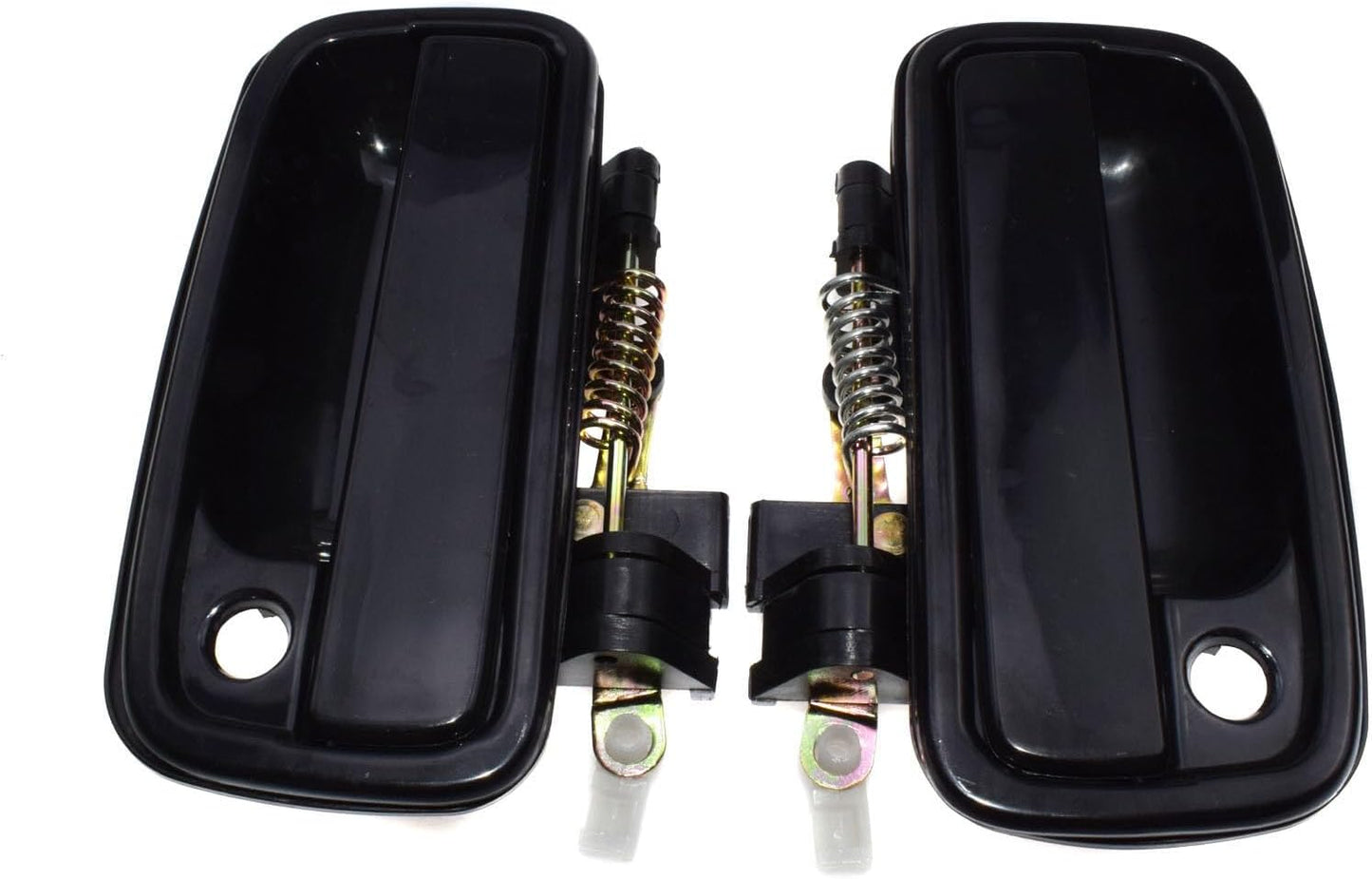 ya 2 8.15 FITS 1995-2004 for Toyota Tacoma Front Outer Exterior Smooth Black Door Handle Pair