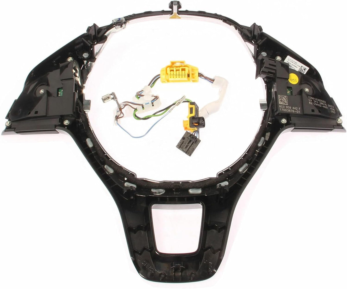 ya 4 8.14 Chrome Multi-function Steering Wheel Switch Cover&Cable Kit for VW for JETTA MK6