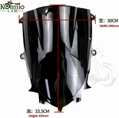 ya 2 8.15 Black Windshield Windscreen Fit for Yamaha YZF R6 2017-2020 2021 YZF R7 21-2022