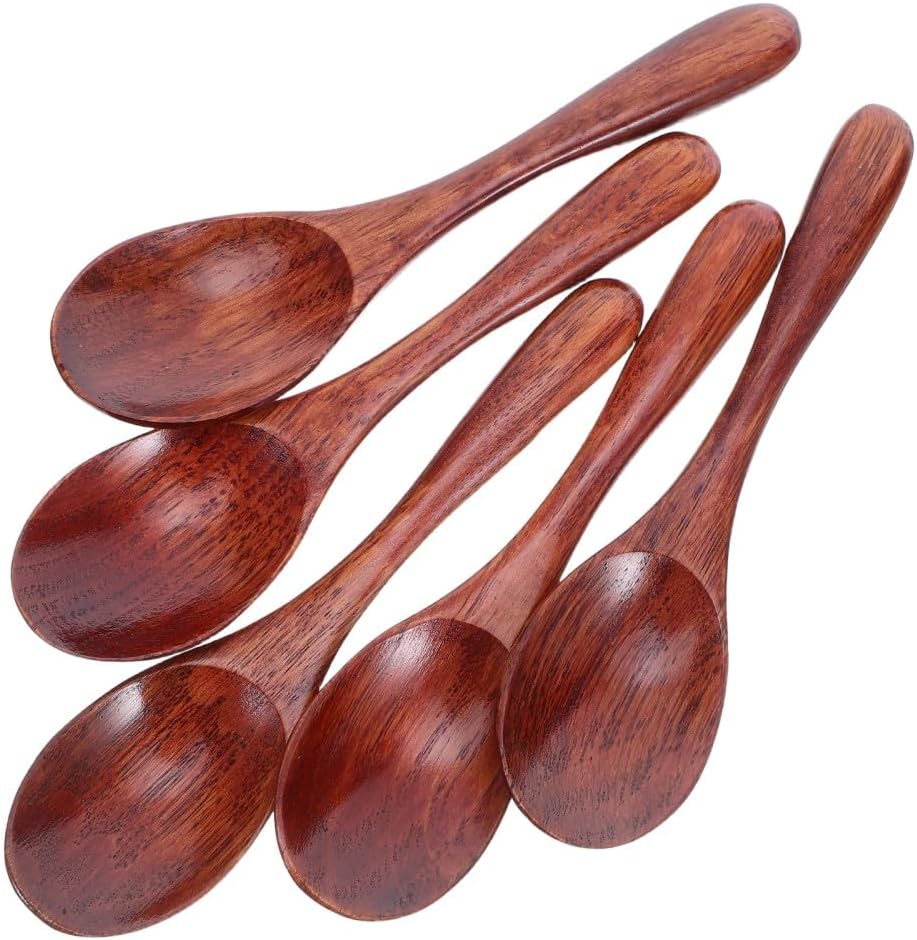 ya 14 9.20 baidi 5 PCS Japanese Lotus Spoon Child Coffee Mixing Spoons Cappuccino-1